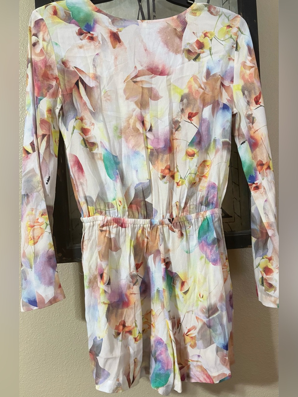 Willow & Clay White Floral Watercolor One-Piece Bodysuit